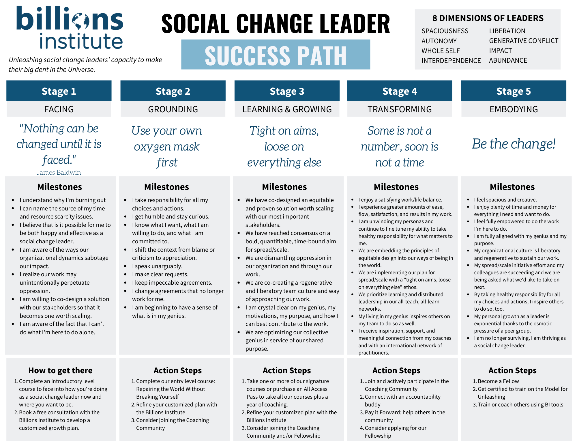 BI Social Change Leader Success Path